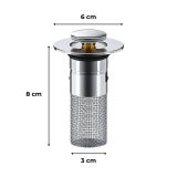 Lefolyódugó szűrővel rozsdamentes acél 80 mm - Image 3