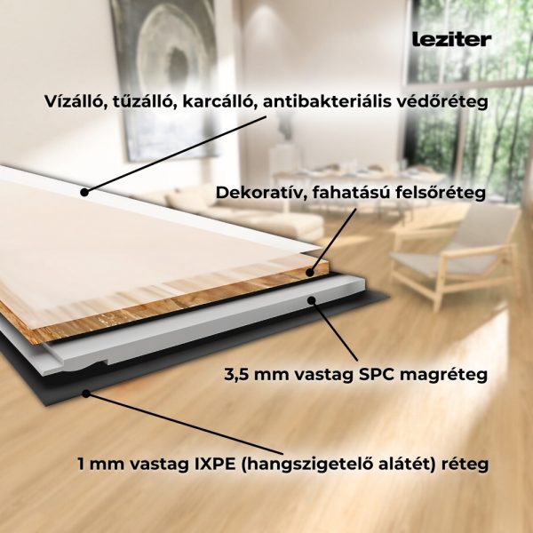 Leziter Atakama tölgy Vinyl SPC padló - Image 3