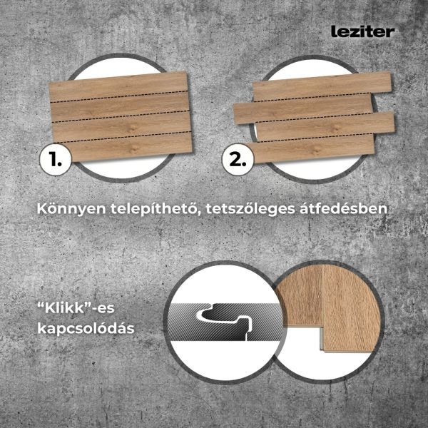 Leziter Gibson tölgy Vinyl SPC padló - Image 7