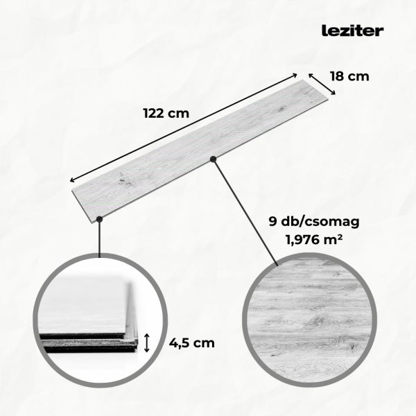 Leziter Kalahari tölgy Vinyl SPC fózolt padló - Image 2