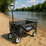 Összecsukható kerti strandkocsi szürke - Image 2