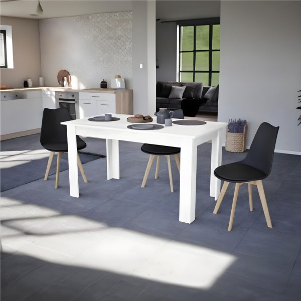 Yorki Standard étkezőasztal 140x80 cm fehér - Image 3