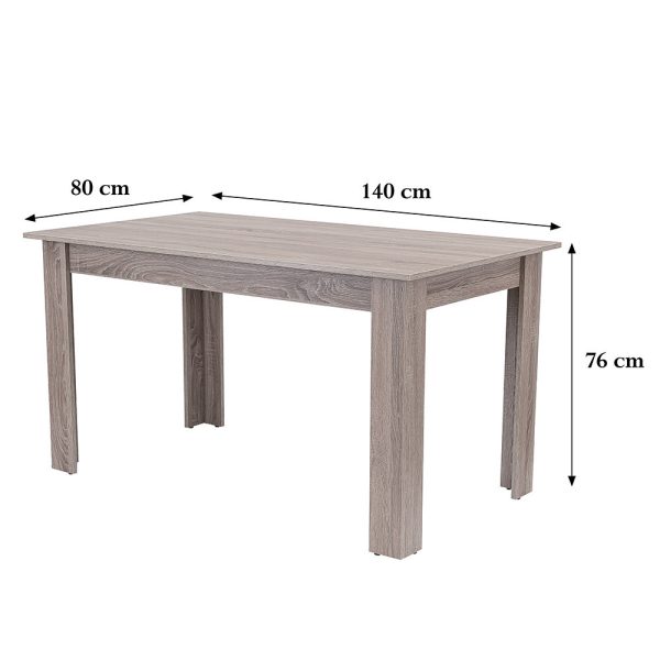 Yorki Standard étkezőasztal 140x80 cm yorki tölgy - Image 4