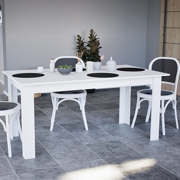 Yorki Standard étkezőasztal 160x90 cm fehér - Image 2