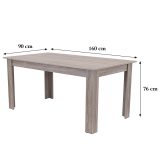 Yorki Standard étkezőasztal 160x90 cm yorki tölgy - Image 4
