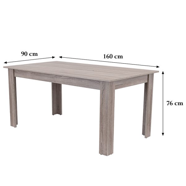 Yorki Standard étkezőasztal 160x90 cm yorki tölgy - Image 4