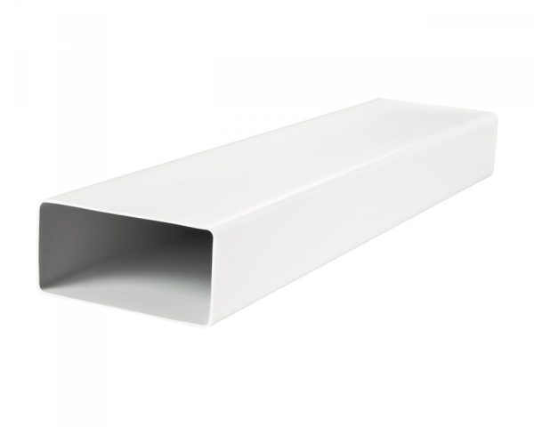 Lapos csatorna, műanyag, fehér, 60x204 mm, hossz: 1 m