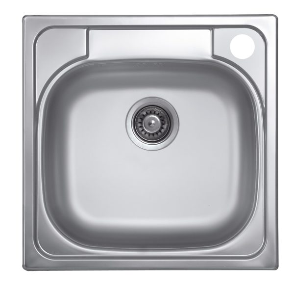 Livinox PANEL N-309 egymedencés rozsdamentes mosogató, jobboldali csaplyukkal 480 x 480 x 150 mm DOBOZOS