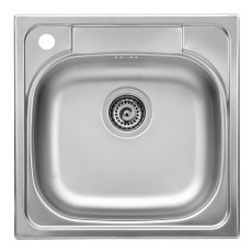 Livinox N-309 PANEL egymedencés rozsdamentes mosogató baloldali csaplyukkal 480 x 480 x 150 cm Dobozban