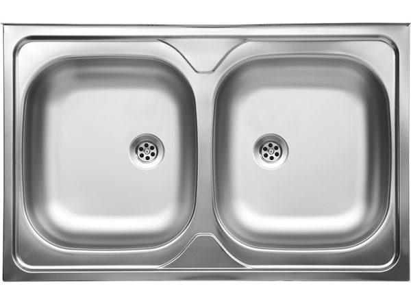 LAVEO LON 50 teletetős kétmedencés inox mosogató szifonnal K.