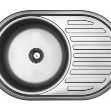 LAVEO FARO egykör csepptálcás mosogató, inox K.