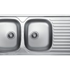 LAVEO ORION 2CS kétmedence csepptálcás inox mosogató szifonnal K.