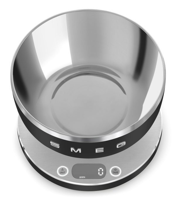 SMEG DIGITÁLIS KONYHAI MÉRLEG, retro, matt fekete - Image 2
