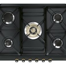 SMEG GÁZ FŐZŐLAP, Cortina design, 70 cm, 5 gázégő, antracit