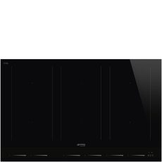 SMEG INDUKCIÓS FŐZŐLAP, Linea design, 80 cm, 6 főzőzóna, 3 MultiZone híd zóna, fekete üveg