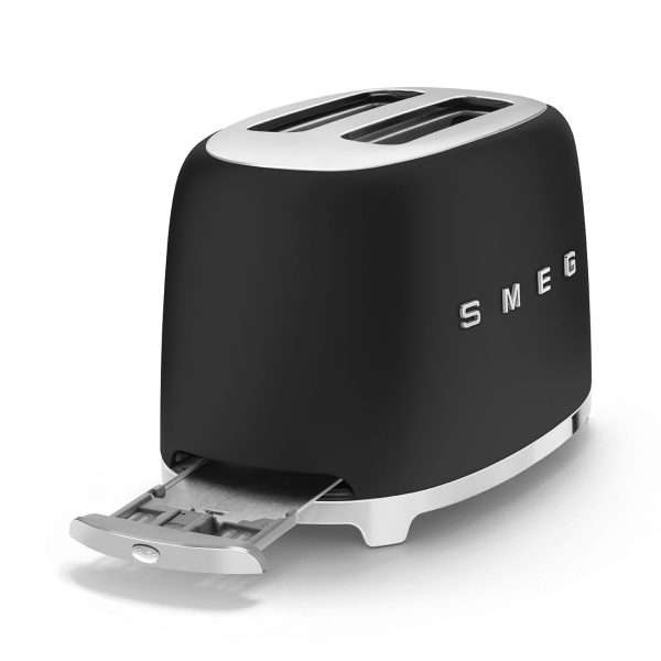 SMEG KENYÉRPIRÍTÓ, retro, 2 szeletes, matt fekete - Image 2