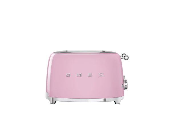 SMEG KENYÉRPIRÍTÓ, retro, 2x2 szeletes, rózsaszín
