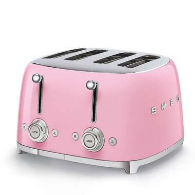 SMEG KENYÉRPIRÍTÓ, retro, 2x2 szeletes, rózsaszín - Image 3