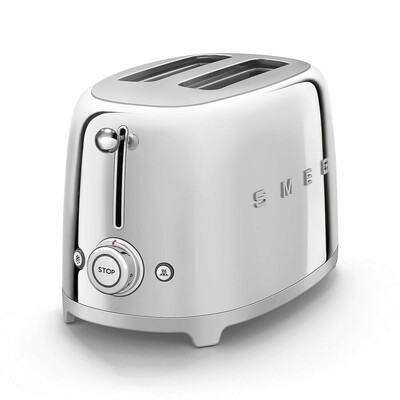 SMEG KENYÉRPIRÍTÓ, retro, 2 szeletes, fényes króm - Image 2