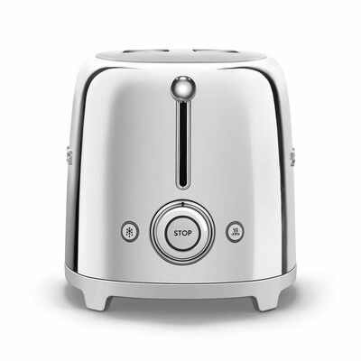 SMEG KENYÉRPIRÍTÓ, retro, 2 szeletes, fényes króm - Image 3
