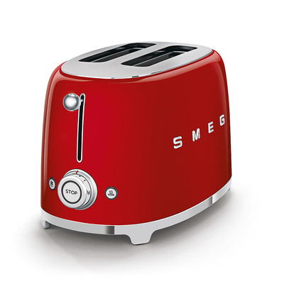 SMEG KENYÉRPIRÍTÓ, retro, 2 szeletes, piros - Image 2