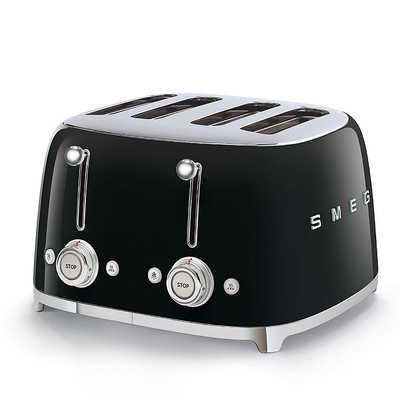 SMEG KENYÉRPIRÍTÓ, retro, 2x2 szeletes, fekete - Image 2
