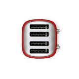 SMEG KENYÉRPIRÍTÓ, retro, 2x2 szeletes, piros - Image 4