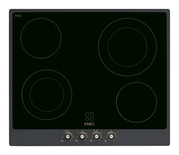 SMEG KERÁMIA FŐZŐLAP, Colonial design, 60 cm, 4 főzőzóna, antracit - Image 2