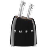SMEG KÉS KÉSZLET, retro, fekete