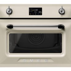 SMEG KOMPAKT KOMBINÁLT MIKROHULLÁMÚ SÜTŐ, Victoria design, Galileo, 45 cm, ES LCD, bézs