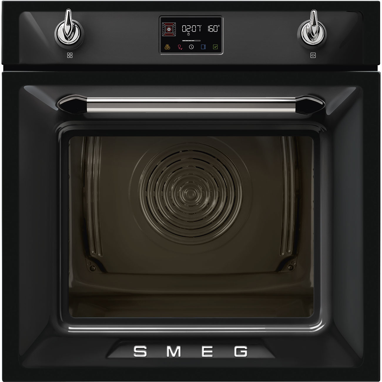 SMEG KOMBINÁLT PIROLITIKUS SÜTŐ, GŐZFUNKCIÓVAL, Victoria design, Galileo, 60 cm, ES LCD, fekete - SOP6902S2PN