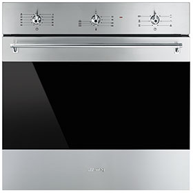 SMEG LÉGKEVERÉSES SÜTŐ, Classica design, 60 cm, analóg, inox