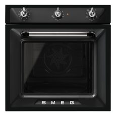 SMEG LÉGKEVERÉSES SÜTŐ, Victoria design, 60 cm, analóg, fekete