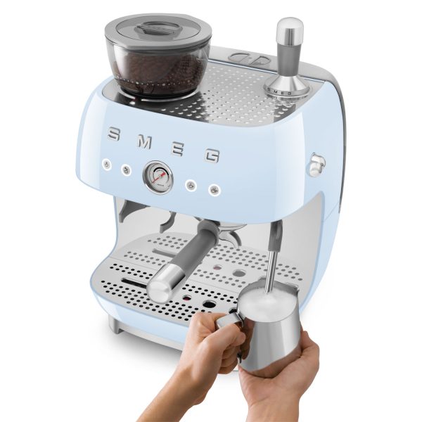SMEG ŐRLŐVEL KOMBINÁLT ESPRESSO KÁVÉFŐZŐ, világoskék - Image 3