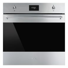 SMEG PIROLITIKUS HŐLÉGKEVERÉSES SÜTŐ, Classica design, 60 cm, CS LCD, inox