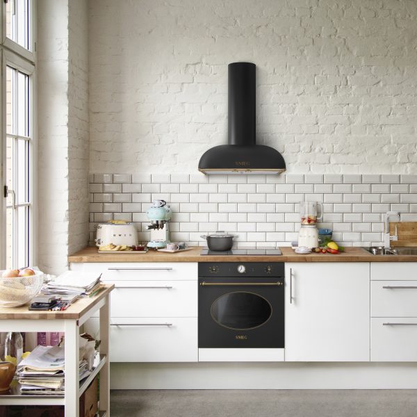 SMEG PIROLITIKUS HŐLÉGKEVERÉSES SÜTŐ, Colonial design, 60 cm, analóg, antracit - Image 7