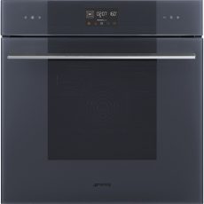 SMEG PIROLITIKUS HŐLÉGKEVERÉSES SÜTŐ, Linea design, Galileo, 60 cm, ES LCD, neptune szürke üveg