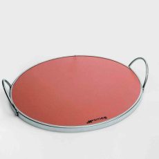 SMEG TŰZÁLLÓ PIZZAKŐ, kerek, fogókkal, alkalmazható: 60 cm-es sütőkhöz