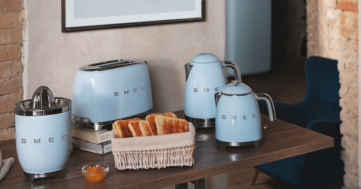 SMEG VÍZFORRALÓ, retro, állítható hőmérséklet, világoskék - KLF04PBEU - Image 8