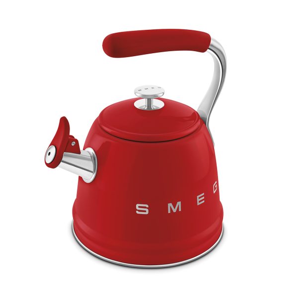 SMEG VÍZFORRALÓ TEÁSKANNA, retro, síppal, piros - WKF01RD