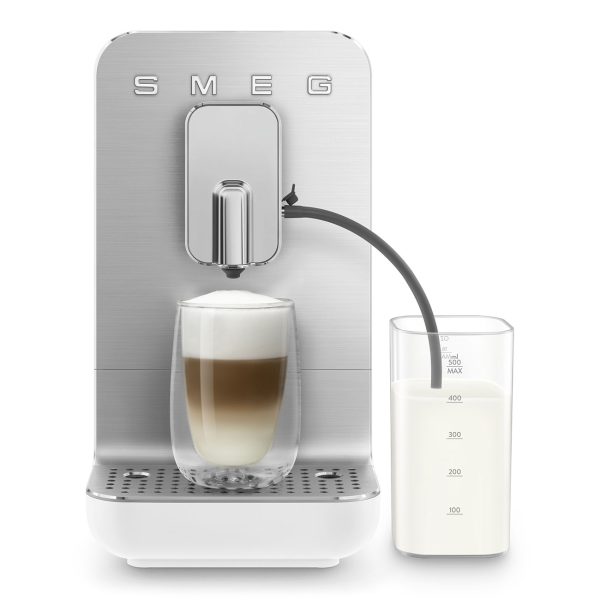SMEG AUTOMATA KÁVÉFŐZŐ, retro, tejhabosító funkció, cappuccino/latte macchiato funkció, matt fehér - Image 6