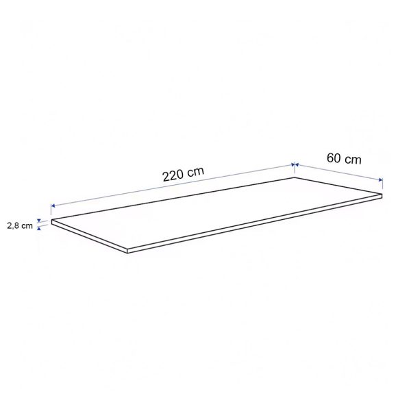 Konyhai munkalap 220 x 60 x 2,8 cm Sonoma tölgy - Image 3