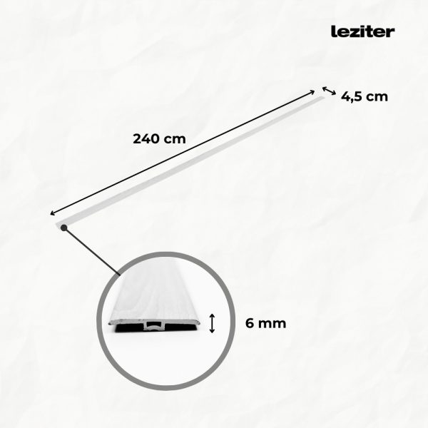 Vinyl SPC padló burkolatváltó Tanami tölgy 2400x45x6 mm - Image 3