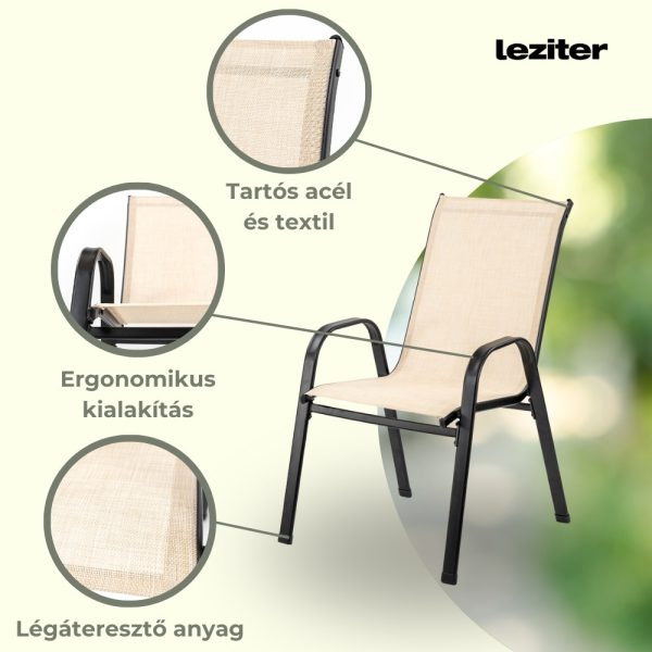 Como kerti szék bézs -YX-C04 - Image 3