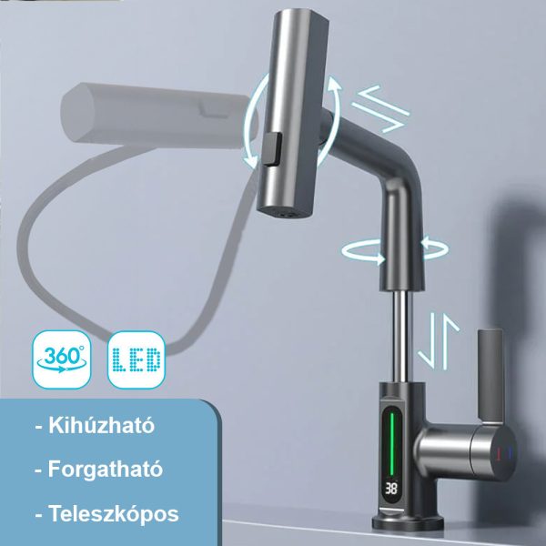 Mara mosogató csaptelep multifunkciós fejjel digitális kijelzővel - Image 7