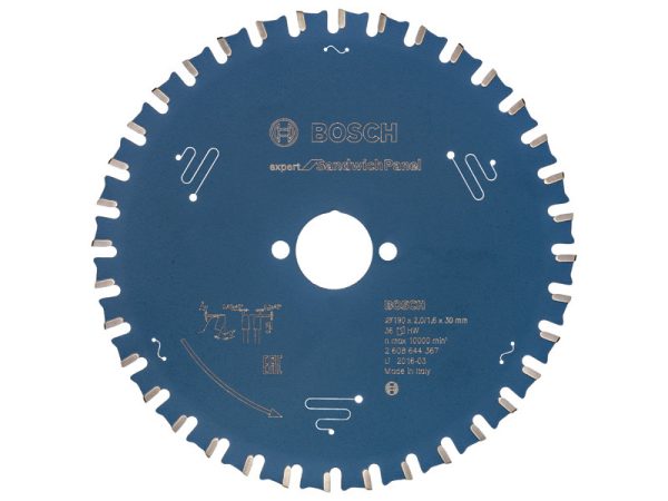 Bosch fűrésztárcsa szendvicspanelhoz  190x30x2,0mm / 36T