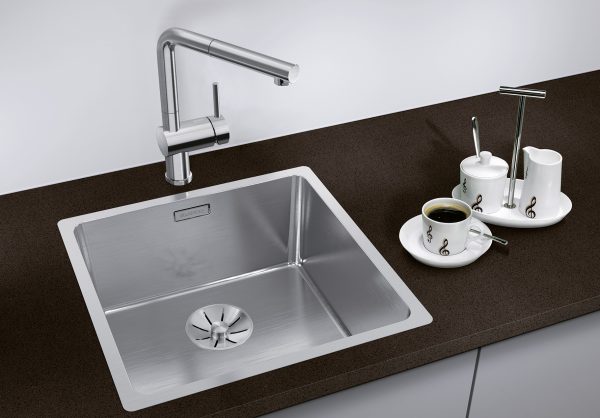 Blanco ANDANO 400-IF rozsdamentes egymedencés mosogató 44 x 44 x 19 cm InFino® szűrőkosár – 522957 - Image 2