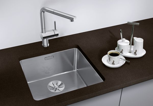 Blanco ANDANO 400-U rozsdamentes egymedencés mosogató munkalap alá 44 x 44 x 19 cm InFino® szűrőkosár – 522959 - Image 2
