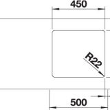 Blanco ANDANO 450-U rozsdamentes egymedencés mosogató 490 x 440 x 190 InFino® szűrőkosár – 522963 - Image 4