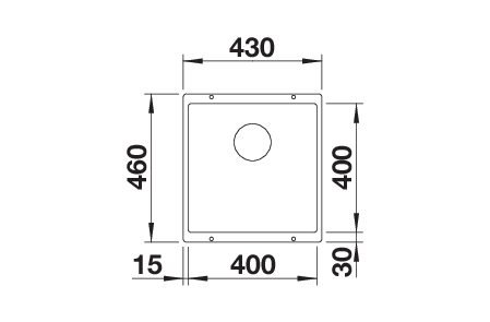BLANCO ROTAN 400-U fekete, excenter nélkül - Image 3
